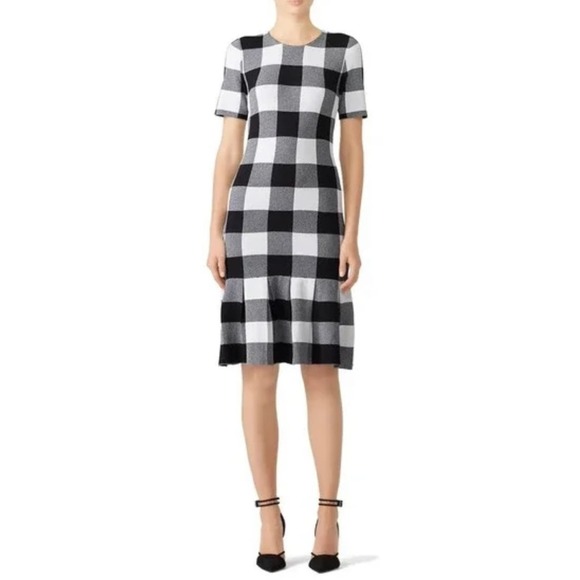 Slate & Willow Dresses & Skirts - Slate & Willow Gingham Knit Dress Black And White Size L